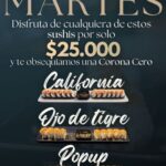 MARTES- Un sushi más Copa de Vino